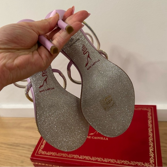 Authentic Rene Caovilla Cleo Crystal Wrap Sandals Heels - Picture 8 of 8